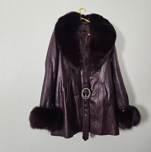 Womens Leather Jaket Sz XL